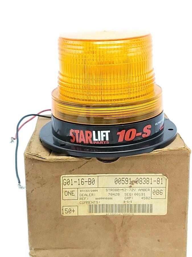 NIB TOYOTA STARLIFT TY00591-08381-81 STORBE 12/72V DC AMBER 00591-08381-81