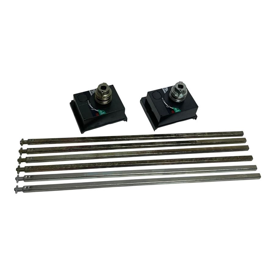 Used Siemens 3VA9 Series Breaker Rotary Mechanism Base Lot of 2 with Six 18.5" Shafts