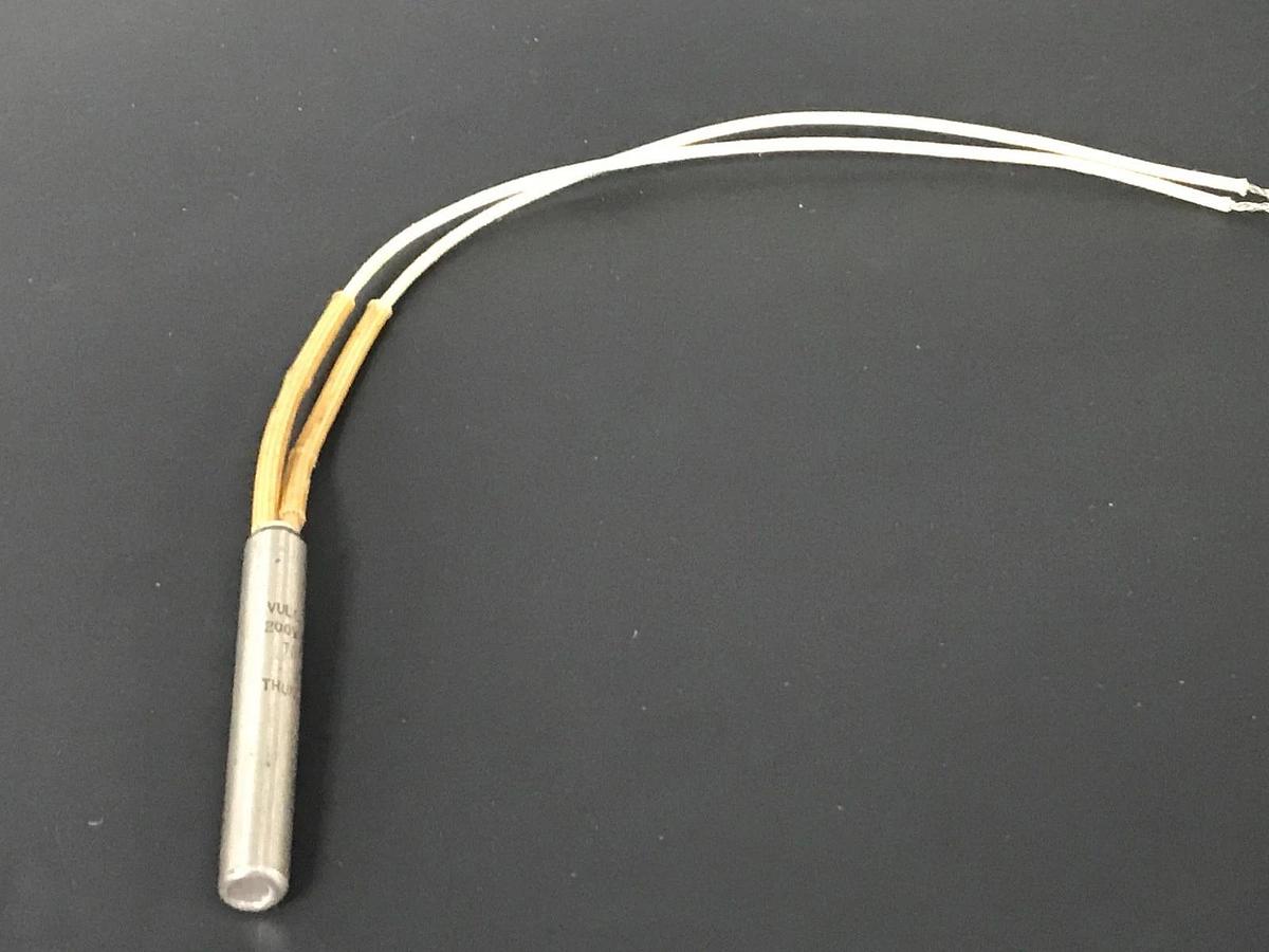 Used 2-1/2" VULCAN G02 SWAGED TB3035A CARTRIDGE HEATER 3TB1, 200W 120V, THUNDERBOLT