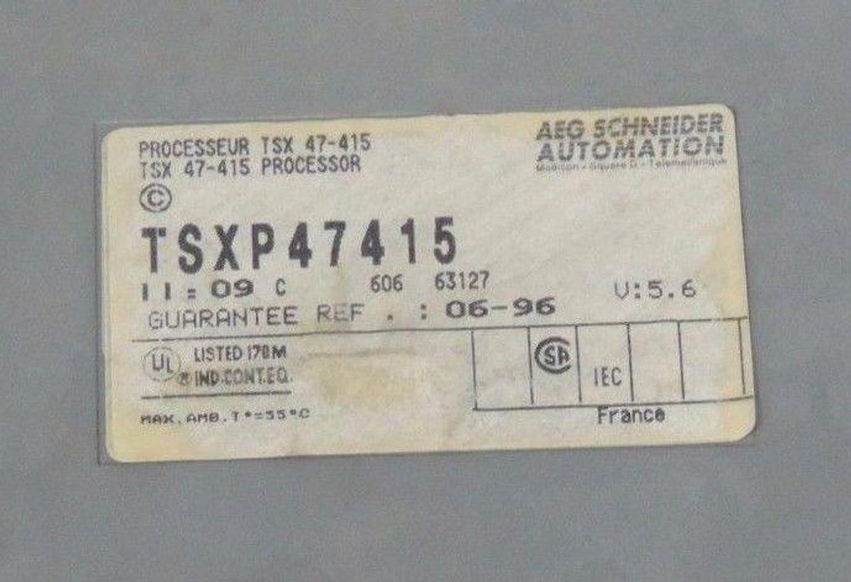 Used AEG SCHNEIDER AUTOMATION TSXP47415 PROCESSOR MODULE V: 5.6 TSXP47415