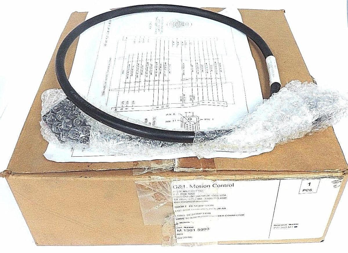 Used NIB G&L MOTION CONTROL M.1301.3993 DRIVE TO NSM MOTOR ENCODER CONNECTOR