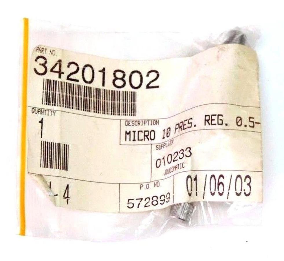 Used NEW ASCO JOUCOMATIC 34201802 MICRO 10 PRESSURE REGULATOR 0.2-8 BAR