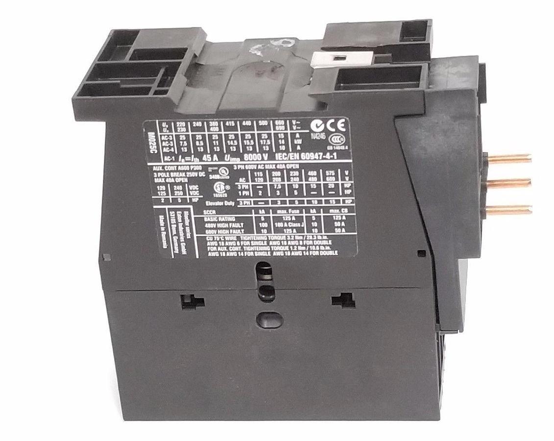 Used EATON CUTLER HAMMER XTCE018C10A CONTACTOR, 110/120V, 50/60HZ