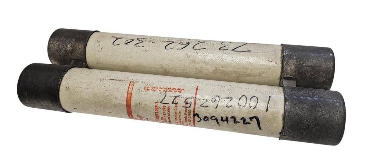 Used GOULD SHAWMUT CS-3 AMP-TRAP CURRENT LIMITING FUSE A1550X100E-1 15.5KV 100E CS3