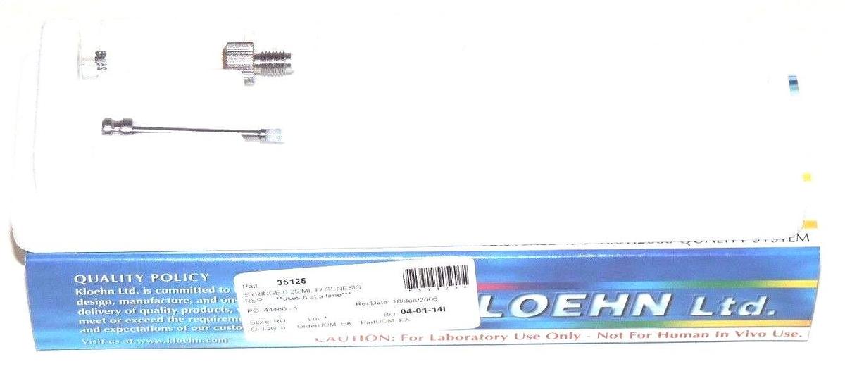 NIB KLOEHN 17675 SYRINGE 0.25ML F/GENESIS 250uL