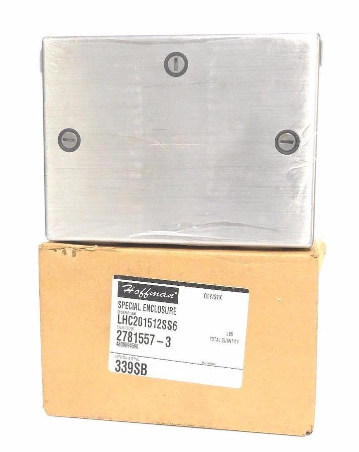 Used NIB HOFFMAN LHC201512SS ENCLOSURE STAINLESS STEEL 4X HINGED COVER LHC201512SS6