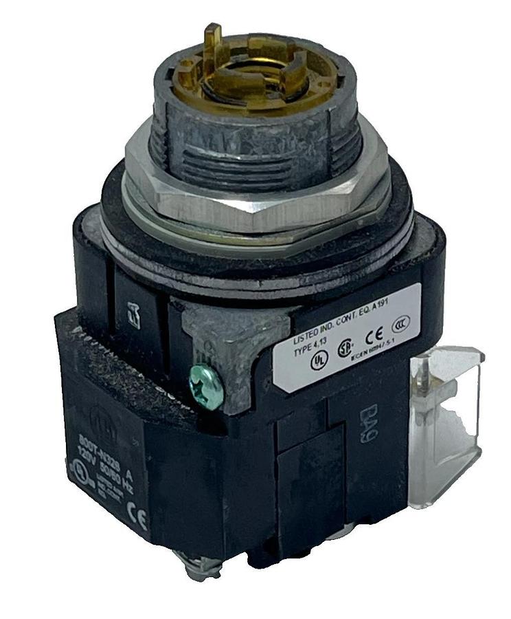 ALLEN BRADLEY 800T-16HW17KB6AX /U ILLUMINATED SELECTOR SWITCH 30mm *MISSING KNOB