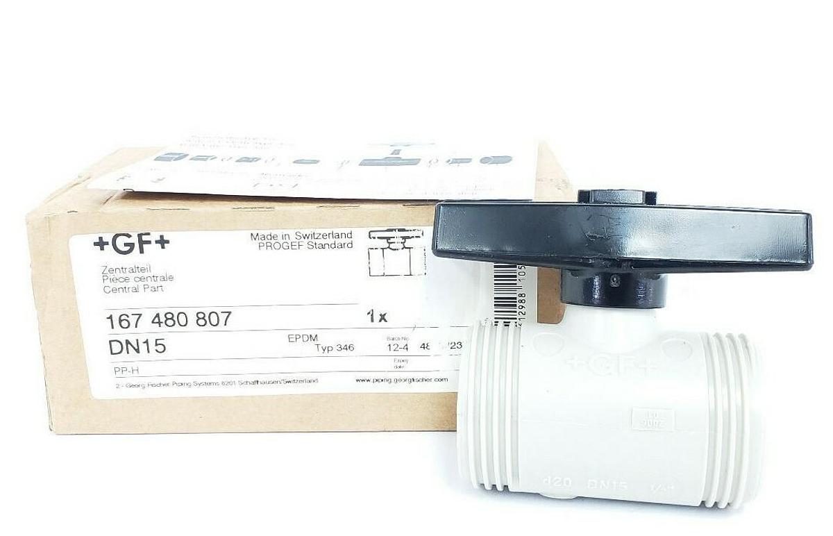 NIB GF GEORG FISCHER 167 480 807 PVC BALL VALVE DN15 EPDM TYPE 346 167480807