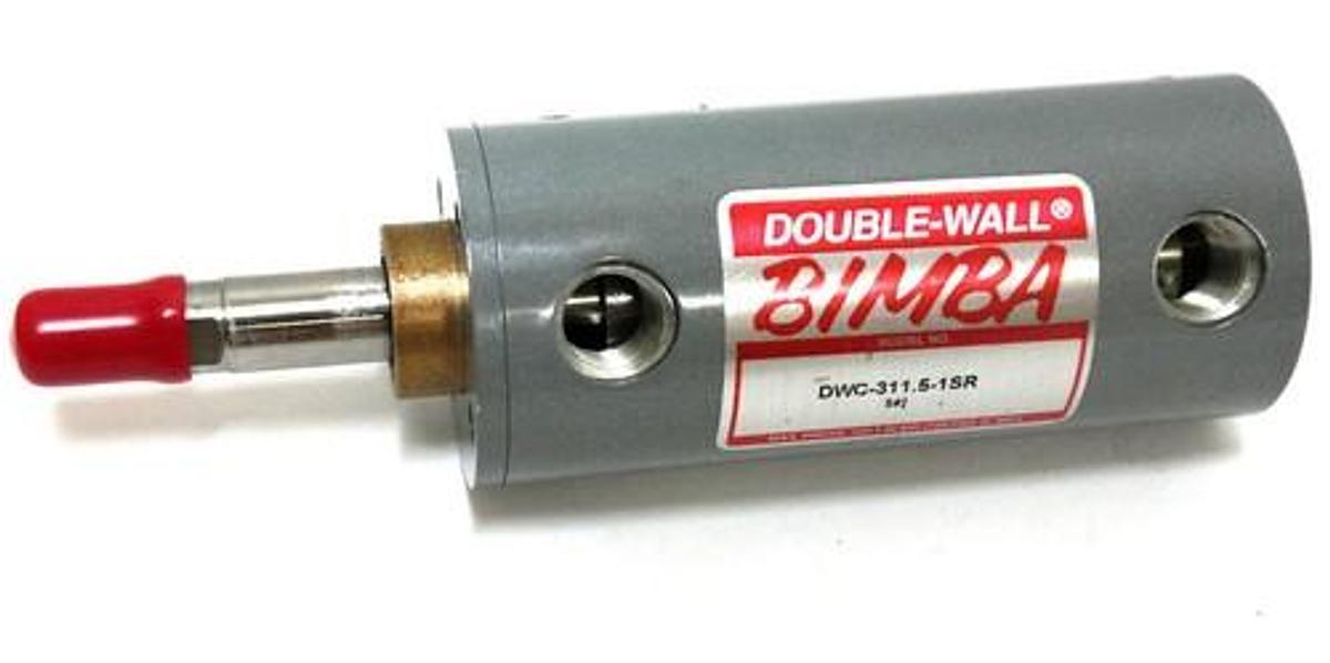 Used NEW BIMBA DOUBLE WALL CYLINDER MALE DWC-311.5-1SR, 200PSI 1" STROKE DWC31151SR