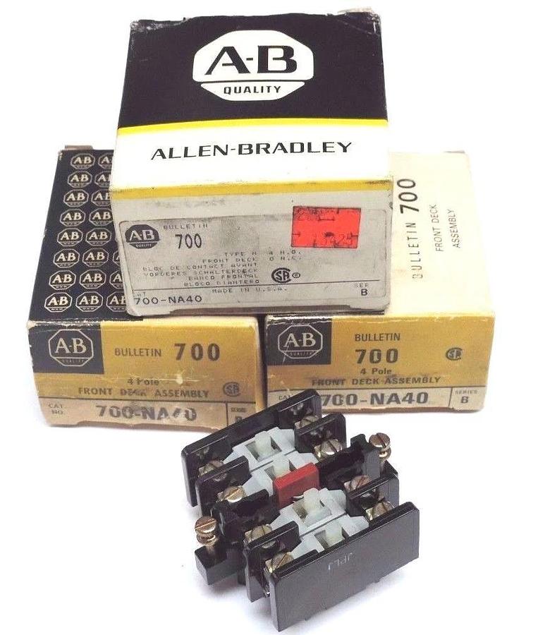 Used LOT OF 3 NIB ALLEN BRADLEY 700-NA40 CONTACT CARTRIDGE DECKS SER B 700NA40