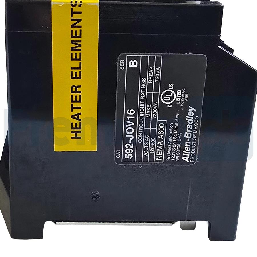 Allen-Bradley 592-JOV16 /B Overload Relay 3-Pole 24A 1 N.C. Manual Reset NSMP