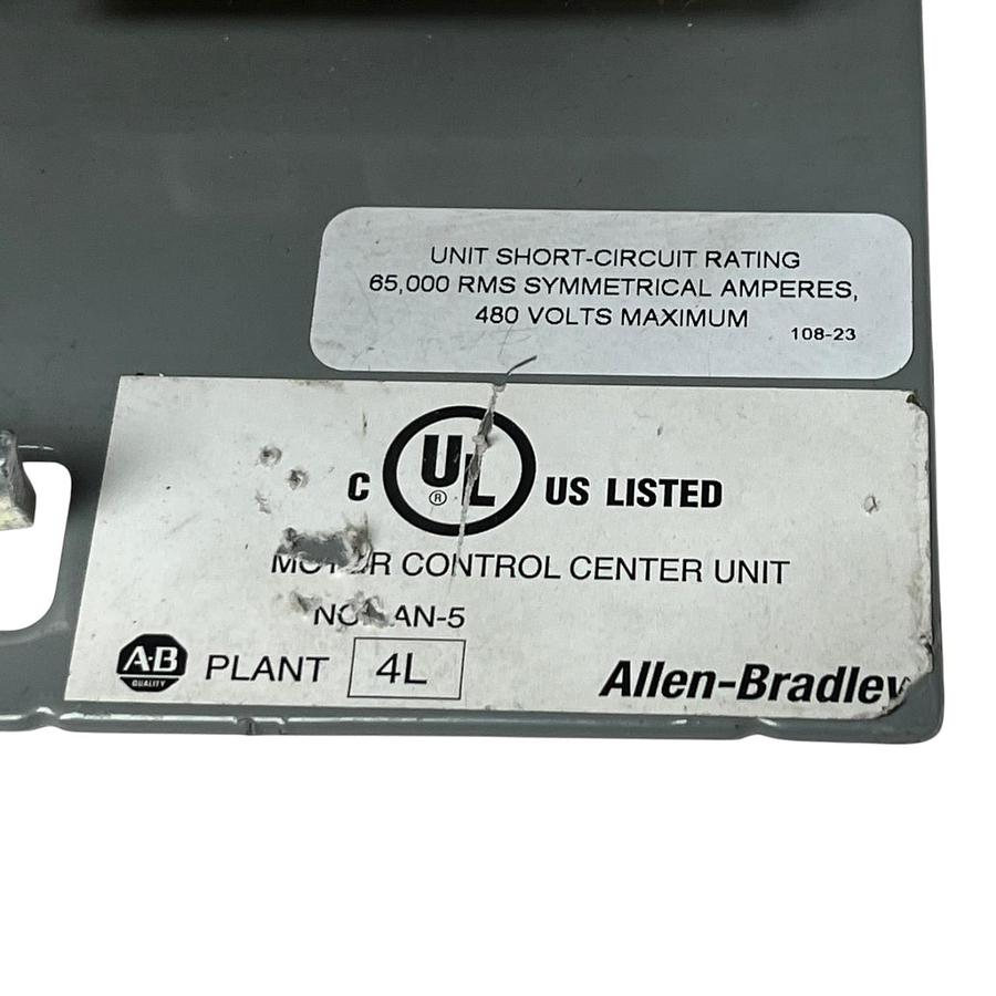 Used Allen Bradley 2107B-BABD-7FEEC Centerline 2100 MCC Bucket Size 1 Reversing