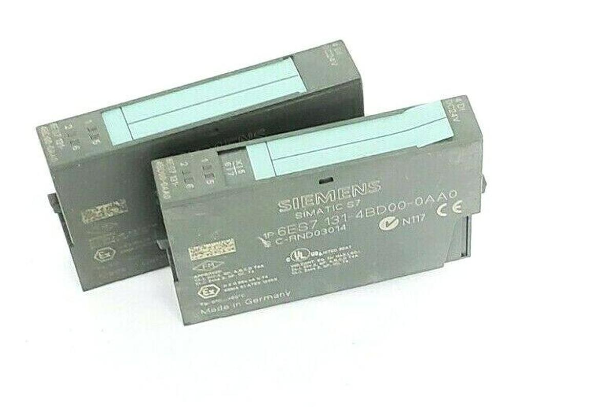 Used LOT OF 2 SIEMENS 6ES7 131-4BD00-0AA0 SIMATIC S7 INPUT MODULES 6ES71314BD000AA0
