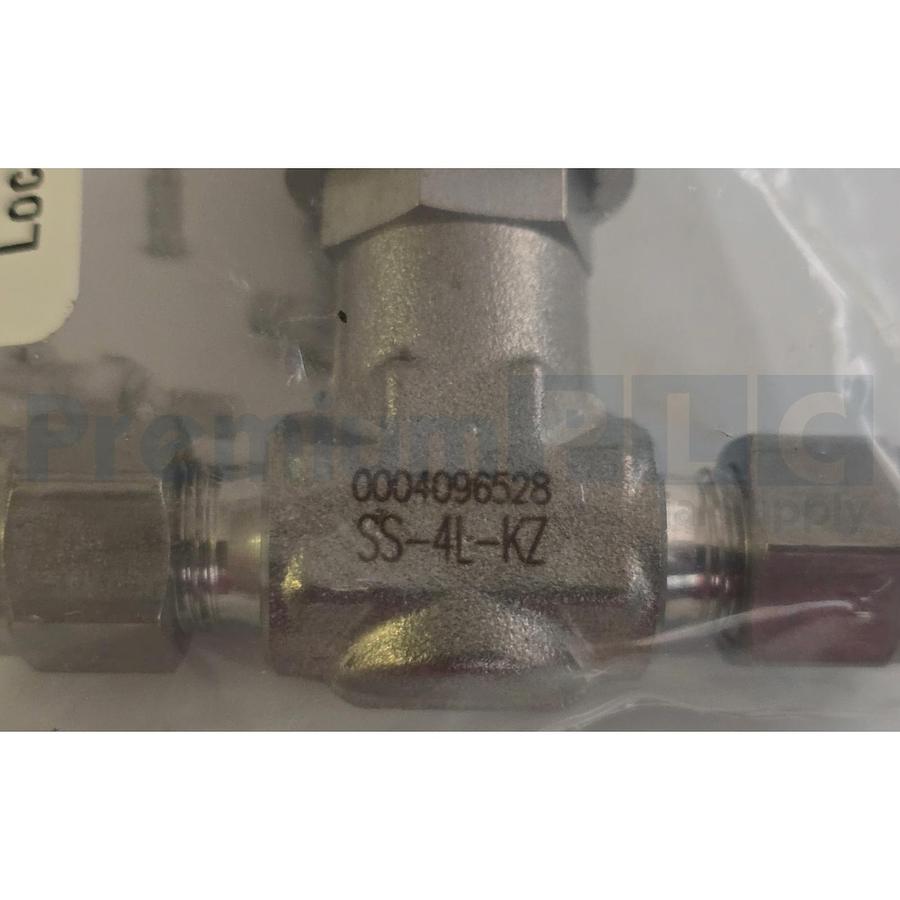 Used SWAGELOK SS-4L-KZ STAINLESS STEEL HIGH FLOW METERING VALVE 1/4" TUBE CONN. NEW