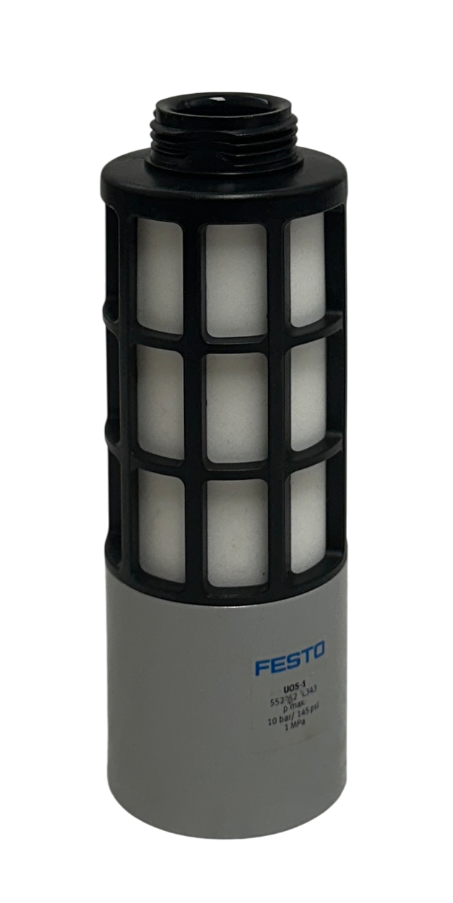 Used FESTO UOS-1 / 552252 OEM PNEUMATIC SILENCER / MUFFLER FOR EXHAUST VALVE NSNP
