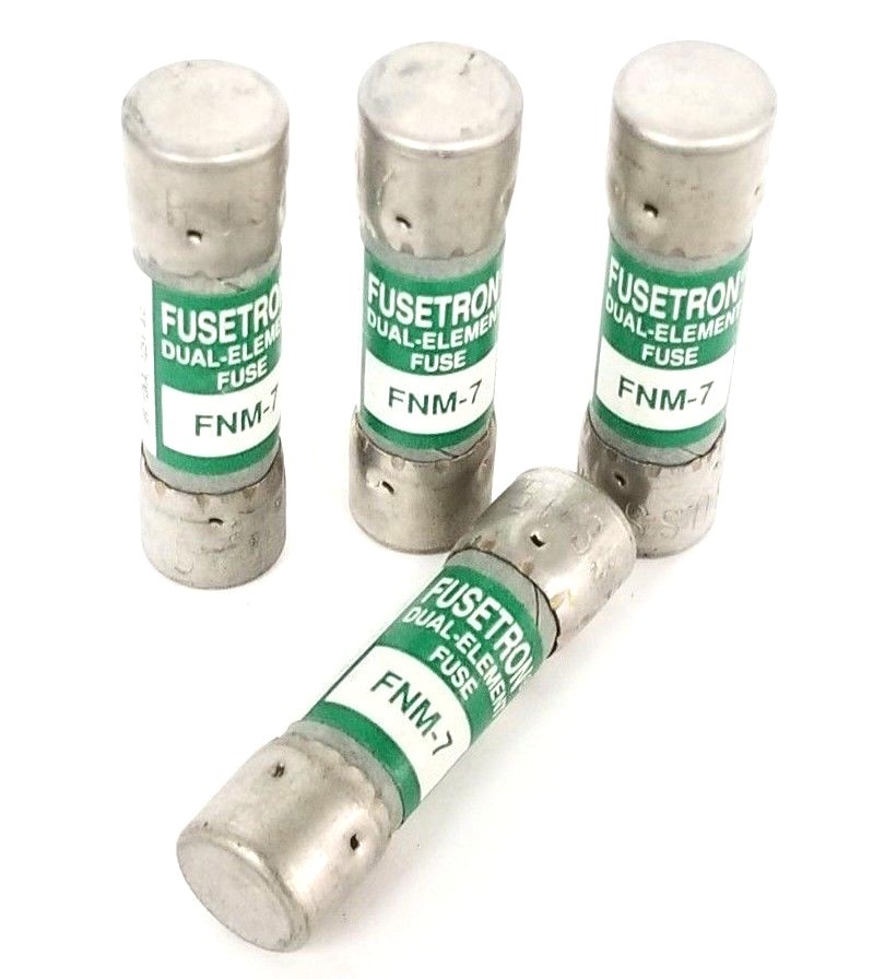 Used LOT OF 4 NEW BUSSMANN FNM-7 FUSETRON DUAL-ELEMENT FUSES FNM7