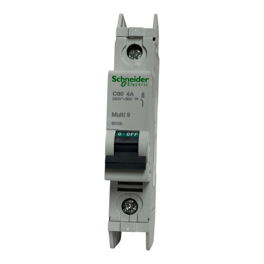 Used Schneider Electric Multi 9 C60 4A 1 Pole Circuit Breaker 60105 240VAC 60VDC New
