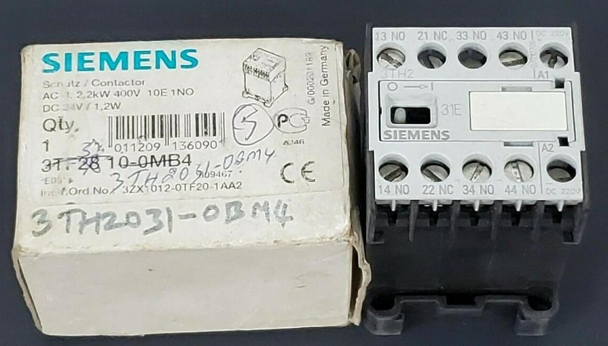 Used NEW SIEMENS 3TH2031-0BM4 CONTACTOR RELAY 3TH20310BM4