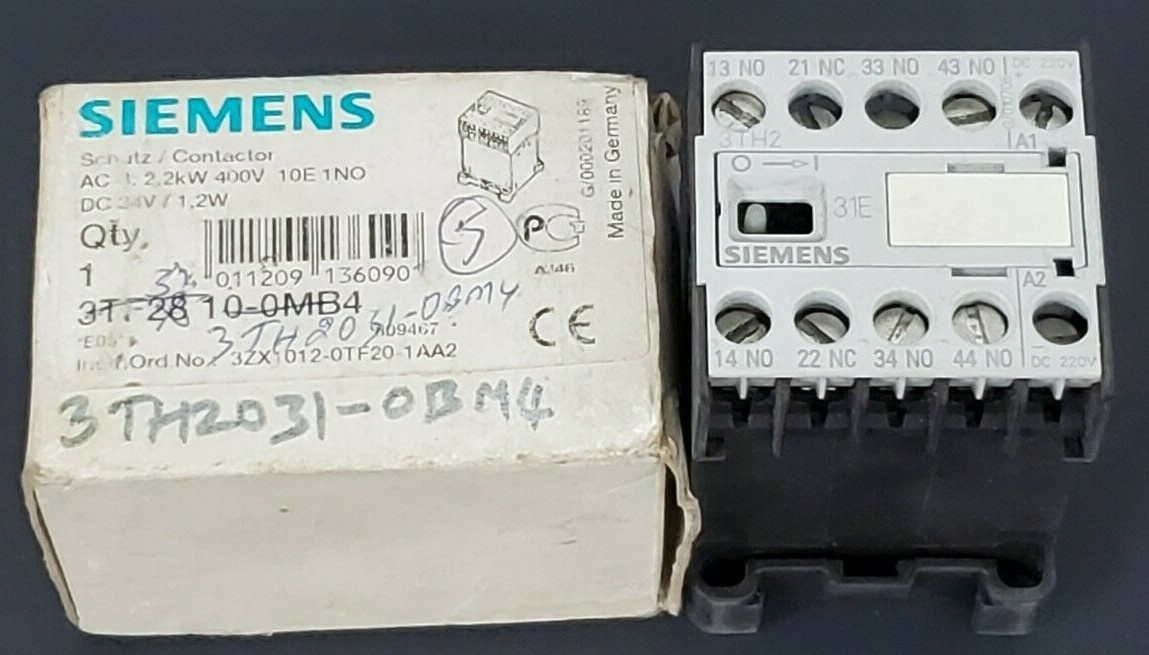 Used NEW SIEMENS 3TH2031-0BM4 CONTACTOR RELAY 3TH20310BM4