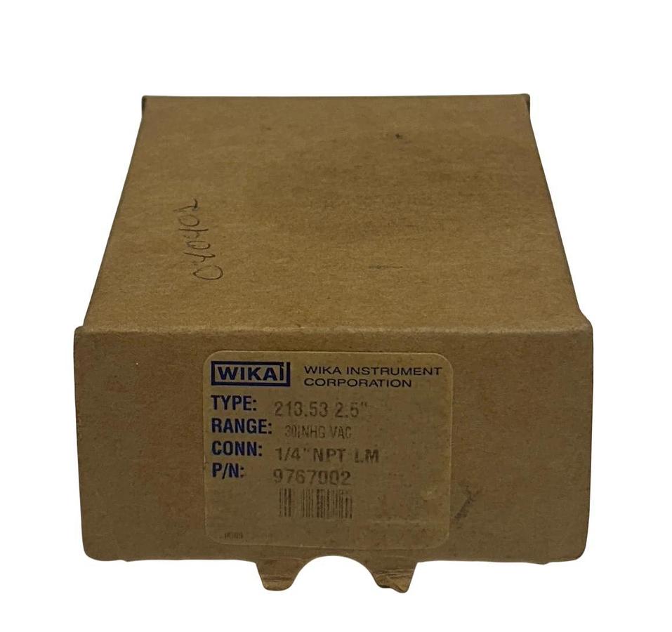 WIKA 9767002 LIQUID FILLED PRESSURE GAUGE 213.53 2.5'' 30INHG VAC 1/4'' NPT NSMP