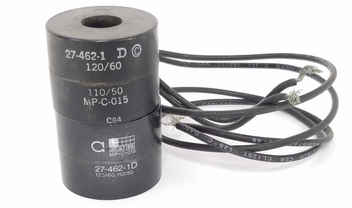 Used LOT OF 2 ASCO 27-426-1-D SOLENOID COILS 110-120V, 50/60HZ, MP-C-015