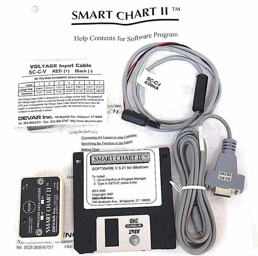 NIB DEVAR 9052-8K PROCESS DATA LOGGER SMART CHART II MODELSCII-8K