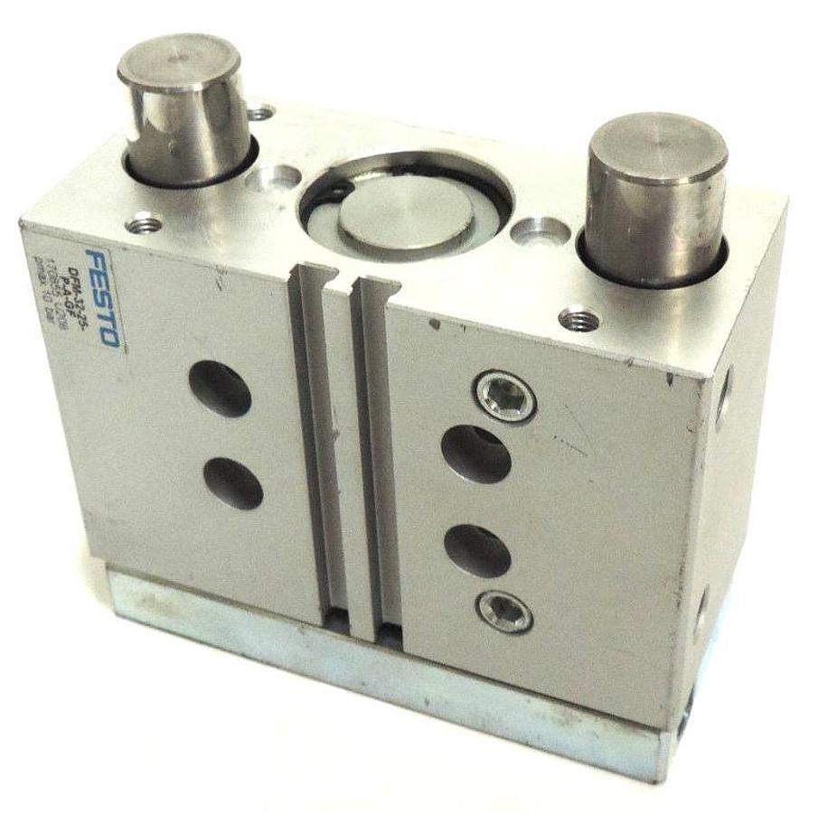 Used NEW FESTO DFM-32-25-P-A-GF GUIDED CYLINER 25MM STROKE 32MM BORE 10BAR
