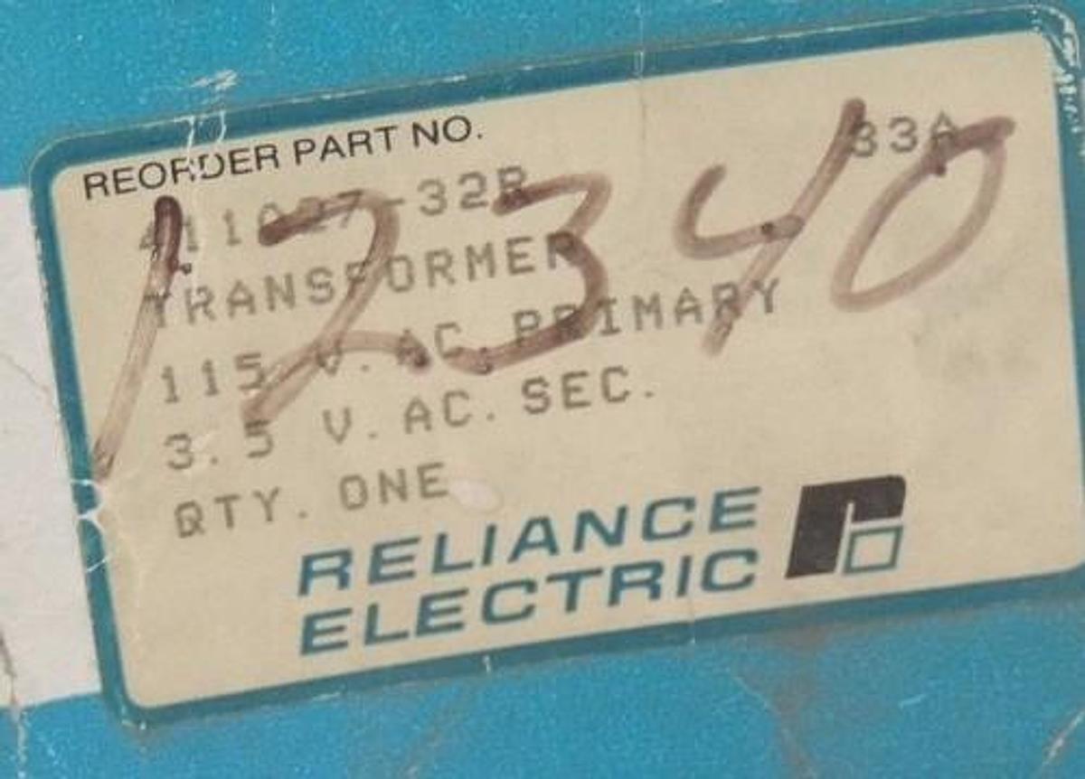 Used NEW RELIANCE ELECTRIC 411027-32R TRANSFORMER 41102732R