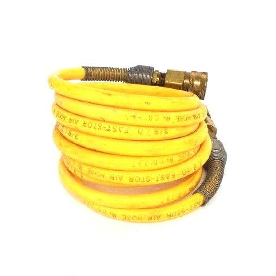 Used NEW FAST-STOR 3/8" ID AIR HOSE 001037 W/ QUICK CONNECT FITTINGS