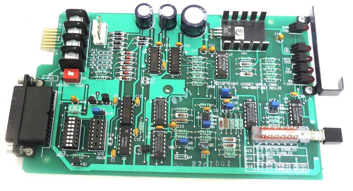 WIDGET WORLD 440-0087-001 REV. H, RS-232 to RS-422 BIDIRECTIONAL CONVERTER CARD