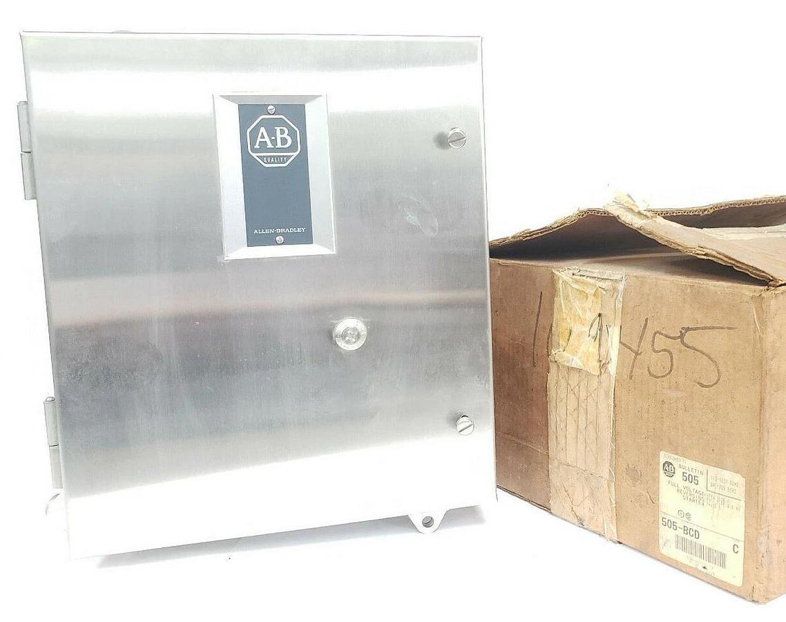 Used ALLEN BRADLEY 505-BCD SER. C REVERSING STARTER ENCLOSURE 505BCD