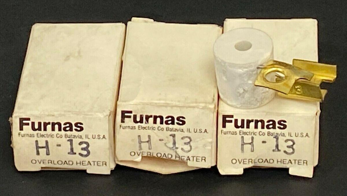 Used LOT OF 3 NEW FURNAS H-13 HEATER ELEMENTS H13