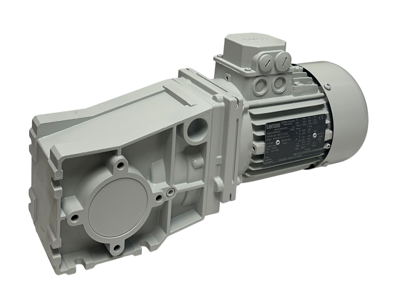 Used LENZE GKR04-2M VBR 071C42 / MDEMAXX 071-42 GEARMOTOR 3PH GEARBOX 15249086 NSNP