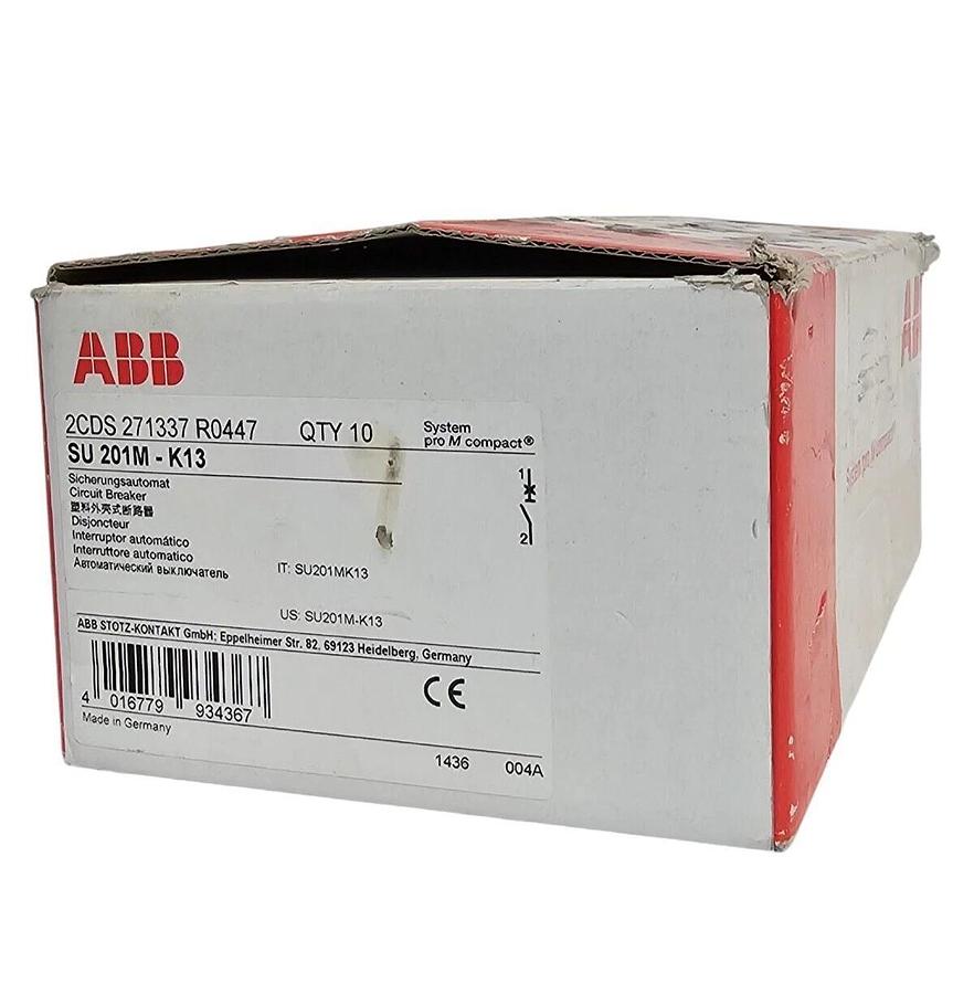 BOX OF 2 NEW ABB 2CDS271337R0447 CIRCUIT BREAKERS SU 201M - K13