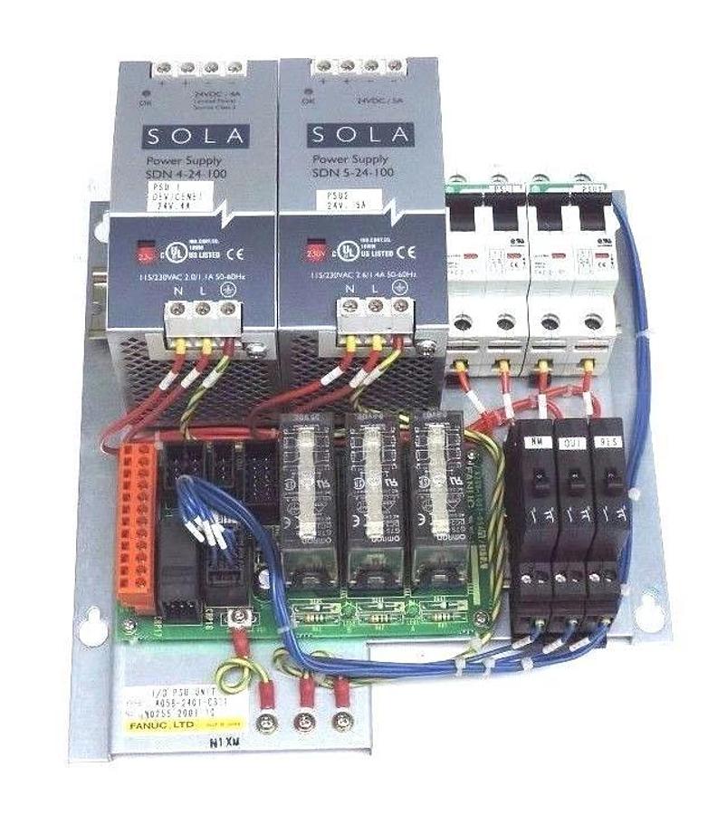 Used FANUC A05B-2401-C311 DUAL POWER SUPPLY PSU UNIT N0255-2001-10 A05B2401C311