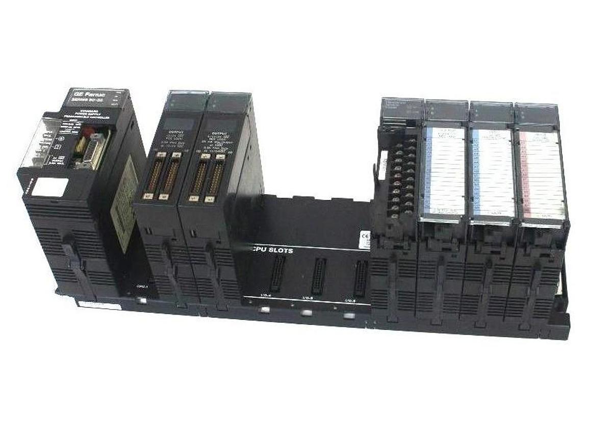 Used GE FANUC IC693CHS391L 10 SLOT RACK W/ IC693PWR321Y IC693MDL753F IC693MDL752E ECT