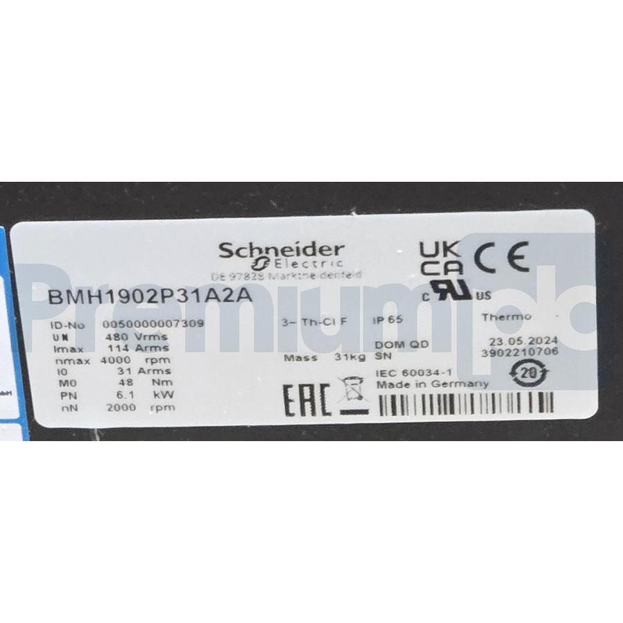Schneider Electric BMH1902P31A2A BHM Lexium 32 Servo Motor 6.1kW 4000rpm NSMP