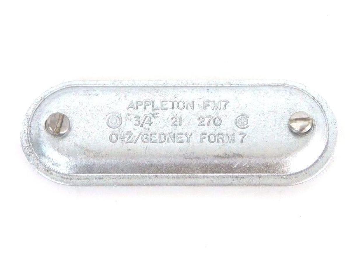 Used BOX OF 28 NEW APPLETON APP 270 3/4" STEEL FM7 BLANK COVERS
