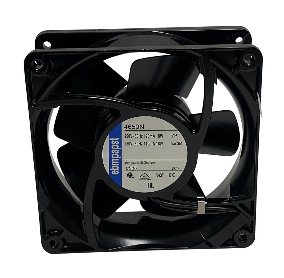 Used EBM-PAPST 4650N AC AXIAL FAN SQUARE 230V 50/60Hz 110/120mA 18/19W BLACK NSNP