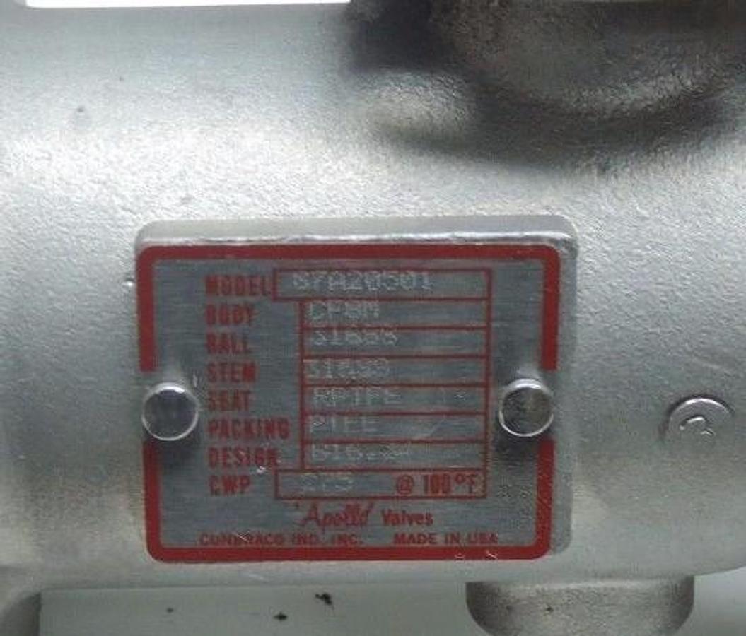 Used NEW APOLLO 87A20501 1" FLANGED BALL VALVE MISSING HANDLE