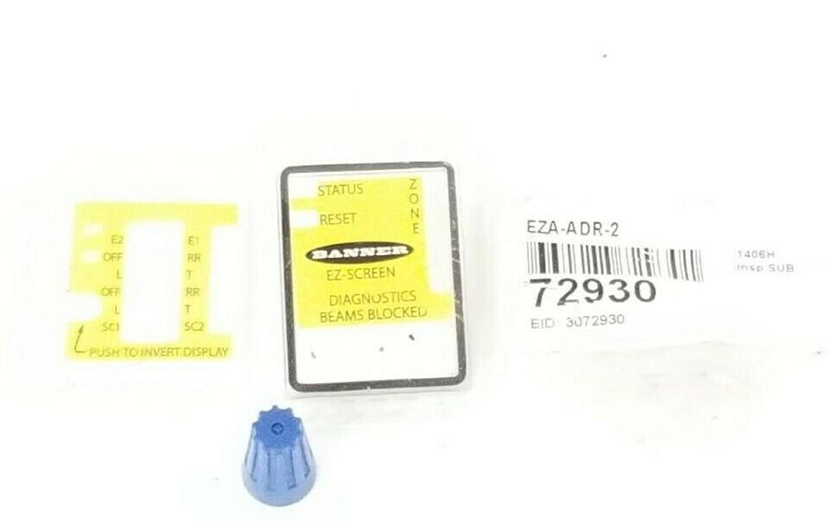 Used NEW BANNER EZA-ADR-2 EZ-SCREEN ACCESSORY ACCESS DOOR INVERT DISPLAY EZAADR2