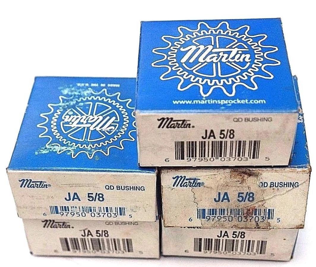 Used LOT OF 5 NIB MARTIN JA 5/8 QD BUSHINGS, JA58QD