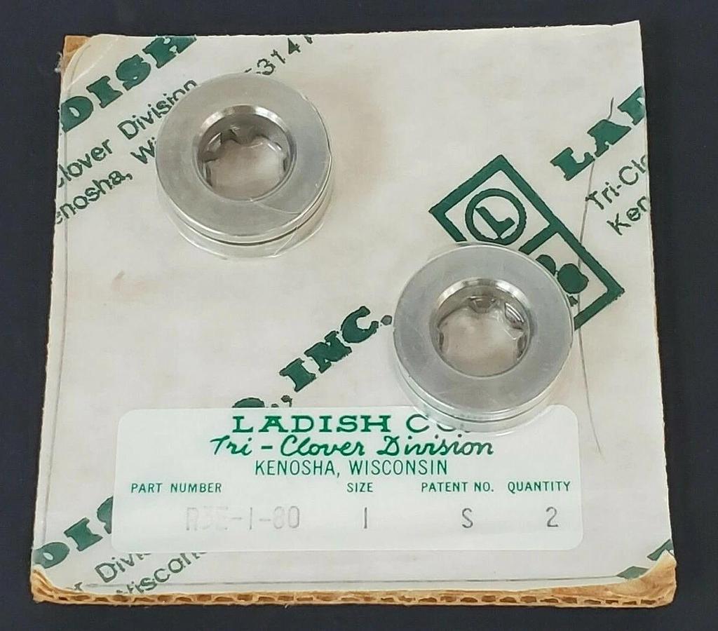 Used LOT OF 2 NEW TRI-CLOVER R3E-1-80-S WEAR RINGS