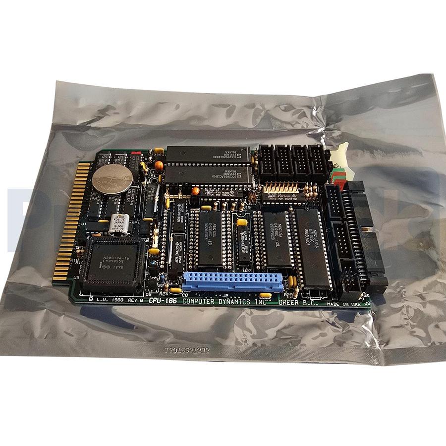 Used COMPUTER DYNAMICS INC CPU-186 BASE PROCESSOR BOARD, REV B, CPU186 NSNP