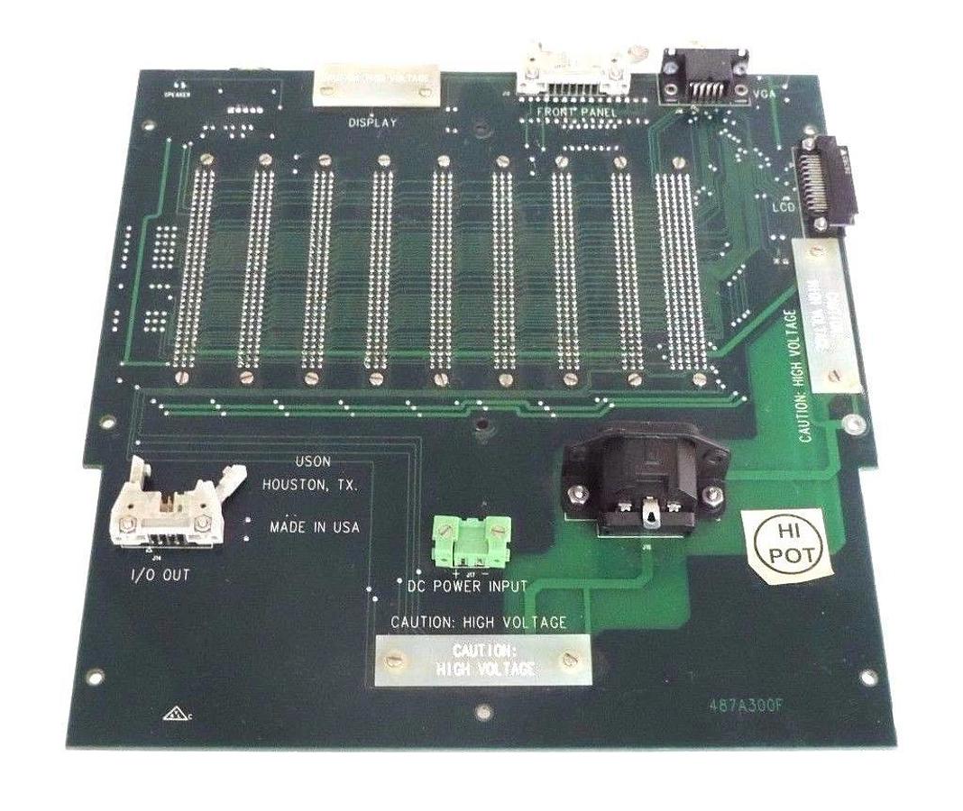 Used USON 487-A300F BACKPLANE BOARD, 487A300F