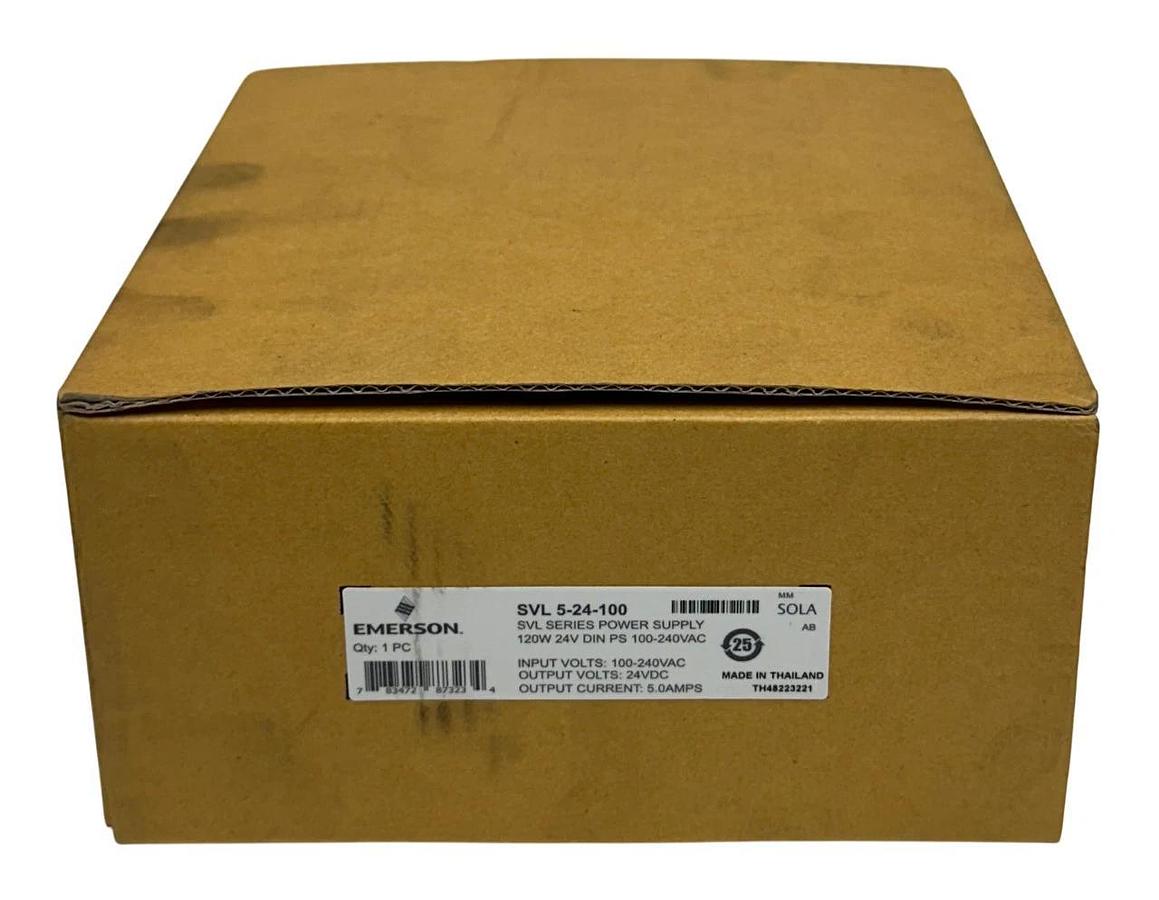 Used EMERSON SOLA SVL 5-24-100 / SVL524100 SVL SERIES POWER SUPPLY 120W 24V OUT NSFS