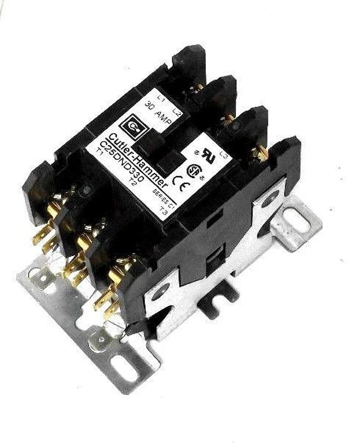 NIB TRANE CTR01494 CONTACTOR CUTLER-HAMMER C25DND330, 3P, 30A, 110V, WITH LUGS