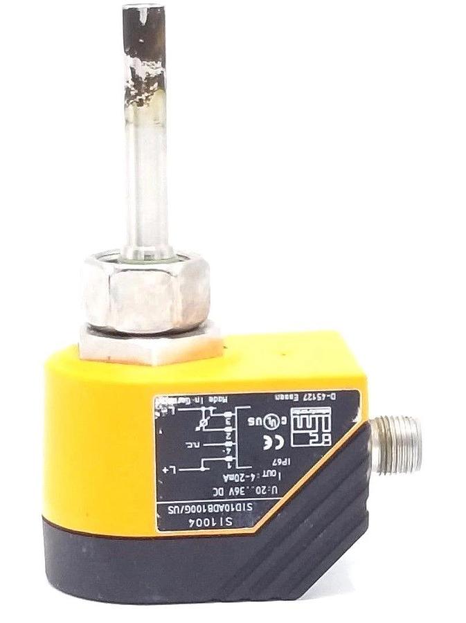 Used IFM EFECTOR SID10ADB100G/US FLOW SENSOR SI1004, 20...36V DC, 4-20mA