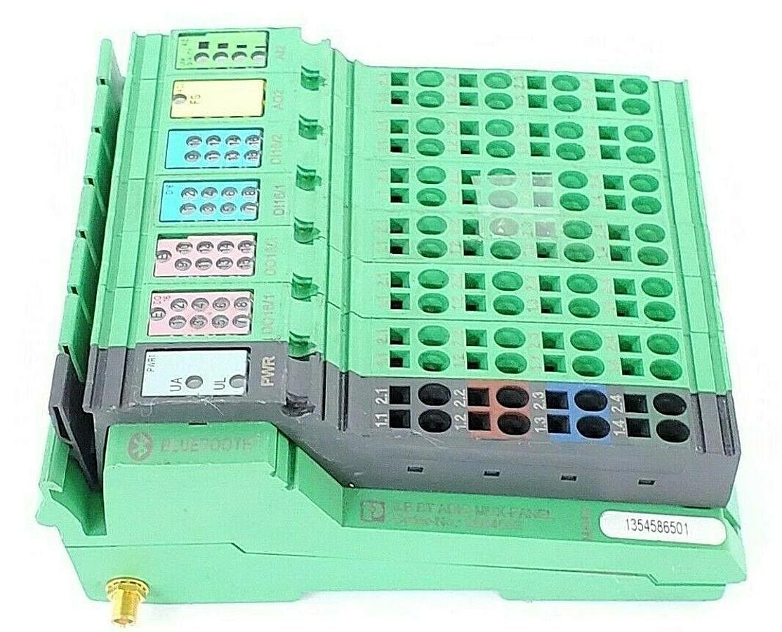 Used PHOENIX CONTACT ILB BT ADIO MUX-PANEL ORDER-NO. 2884509 HW/FW: 01/1.30 I/O BLOCK