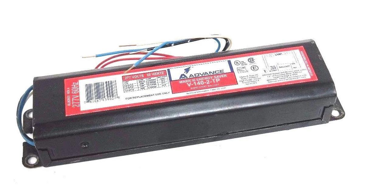 Used NIB ADVANCE V140TP RAPID START F40T12 BALLAST MARK III ENERGY SAVER V-140-2-TP
